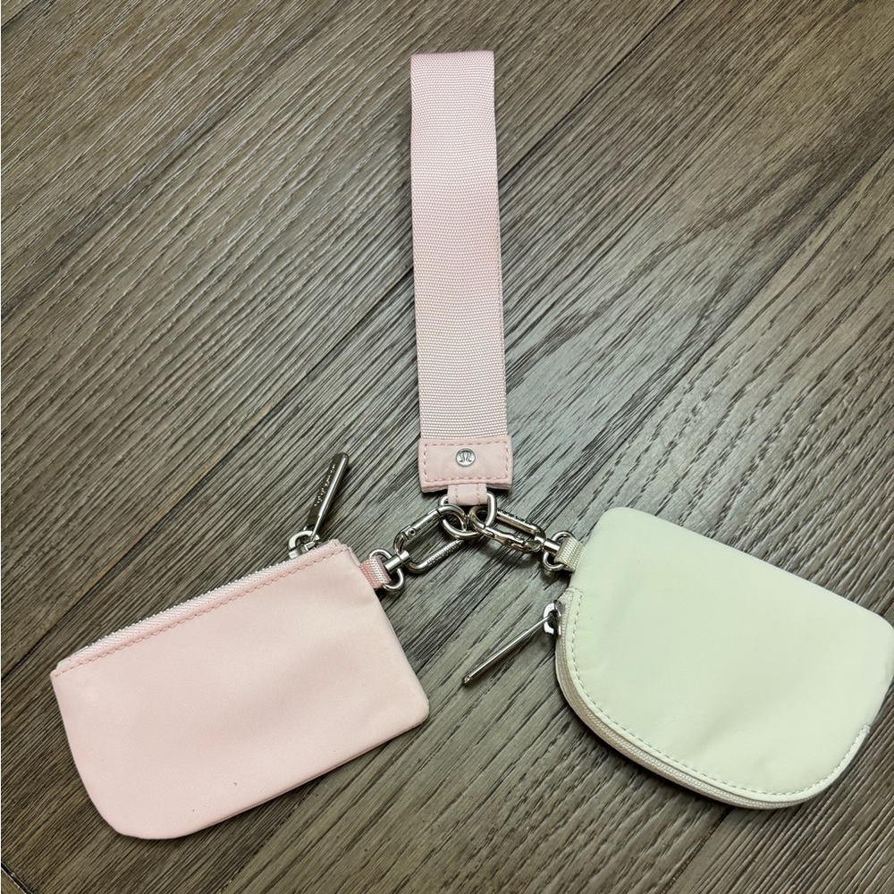 Lululemon Dual Pouch Wristlet, Blissful Pink/Light Ivory New